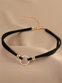 圓形裝飾頸鏈 - 彩色 - 查看 2