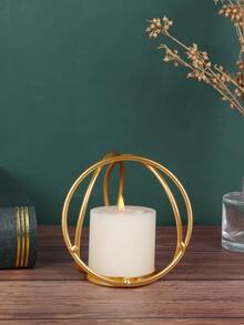 1pc Iron Candle Holder - Gold - View 2