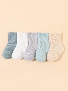 Bebé 5 pares Calcetines de color mixto - Multicolor - Ver 2