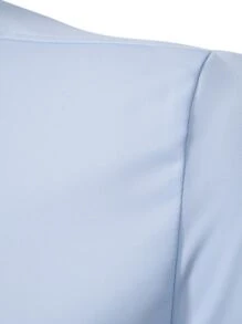 Manfinity Homme Men Contrast Plaid Button Up Shirt - Baby Blue - View 5