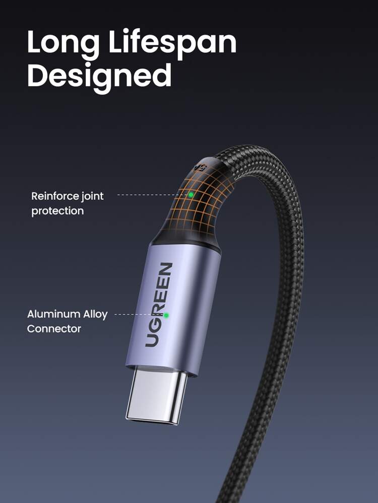 UGREEN 100W PD Type C Cord Fast Charing Compatible With Samsung S24 S23 S22 S21 15 Pro Max 90 Degree Compatible With IPhone 16, 16 Pro Max, 15, 15 Plus, 15 Pro, 15 Pro Max,Compatible With Xiaomi, Compatible With OnePlus 90 Degree Right Angle, Cable Nan Fast Charging