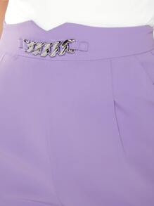 BizChic 高腰斜口袋長褲工作服