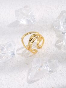 多層開口戒指 - 金黃色 - 查看 2