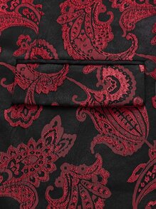 Manfinity Men Plus Jacquard Shawl Collar Single Button Blazer - Multicolor - View 4