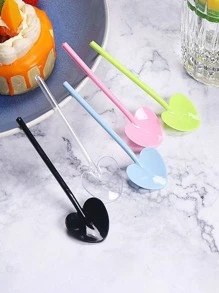 5入組心形隨機色湯匙 - 彩色 - 查看 1