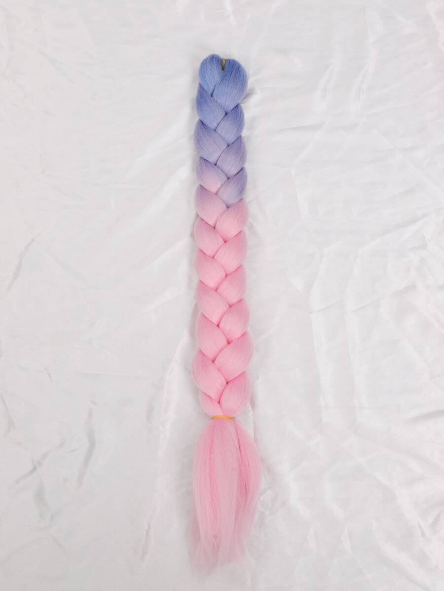 Peluca rasta para hombres y mujeres degradado azul claro rosa claro extensiones de cabello degradado de dos colores trenza para hombres y mujeres pelucas trenza grande trenza torcida - Dos Tonos - Ver 1