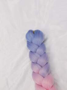 Peluca rasta para hombres y mujeres degradado azul claro rosa claro extensiones de cabello degradado de dos colores trenza para hombres y mujeres pelucas trenza grande trenza torcida - Dos Tonos - Ver 3