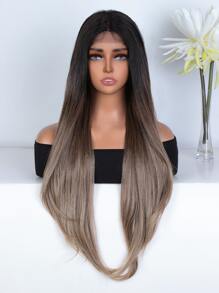 NOBLE 合成蕾丝前假发 30 英寸长直发蕾丝假发 自然波浪 角色扮演假发 棕色女士假发 蕾丝假发 合成蕾丝假发 圣诞节 - 彩色 - 查看 5