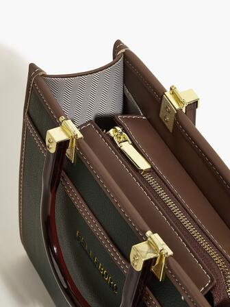 BELLEBORG Old Moeny, Lightweight,Business Casual Litchi Embossed Letter Detail Square Bag For Women, Rookies & White-Collar Workers For Teen Girls Women College Students,Rookies & White-Collar Workers Perfect For Office,College,Work ,Business,Commute,Outdoors, Travel, Outings