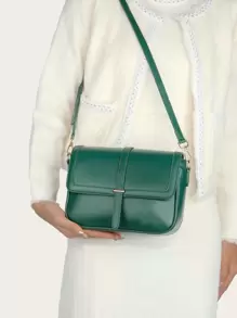 Lightweight,Business Casual Metal Detail Flap Square Bag For Teen Girls Women College Students,Rookies & White-Collar Workers Perfect For Office,College,Work ,Business,Commute,Outdoors, Travel, Outings