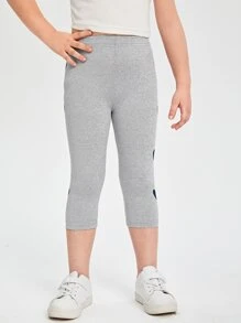 SHEIN Kleinkind Mädchen Leggings mit Herzen Muster,