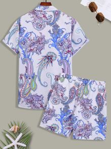 Manfinity RSRT Bộ hai mảnh Nam Dây kéo Paisley Boho - Nhiều màu - Xem 2