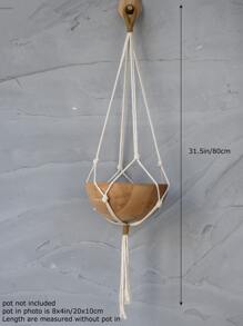 2pcs Braided Detail Plant Hanger Without Flowerpot - Multicolor - View 3