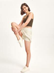 GLOWMODE Core Court Collection Circle Tennis Skirt - Beige - View 6