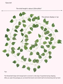 12入組仿真藤蔓 - 綠色 - 查看 3