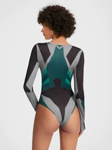 STARSEED SQUAD Áo liền quần ôm nữ Cắt ra Khối Màu Gợi cảm - Nhiều màu - Xem 2