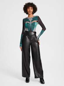 STARSEED SQUAD Áo liền quần ôm nữ Cắt ra Khối Màu Gợi cảm - Nhiều màu - Xem 4