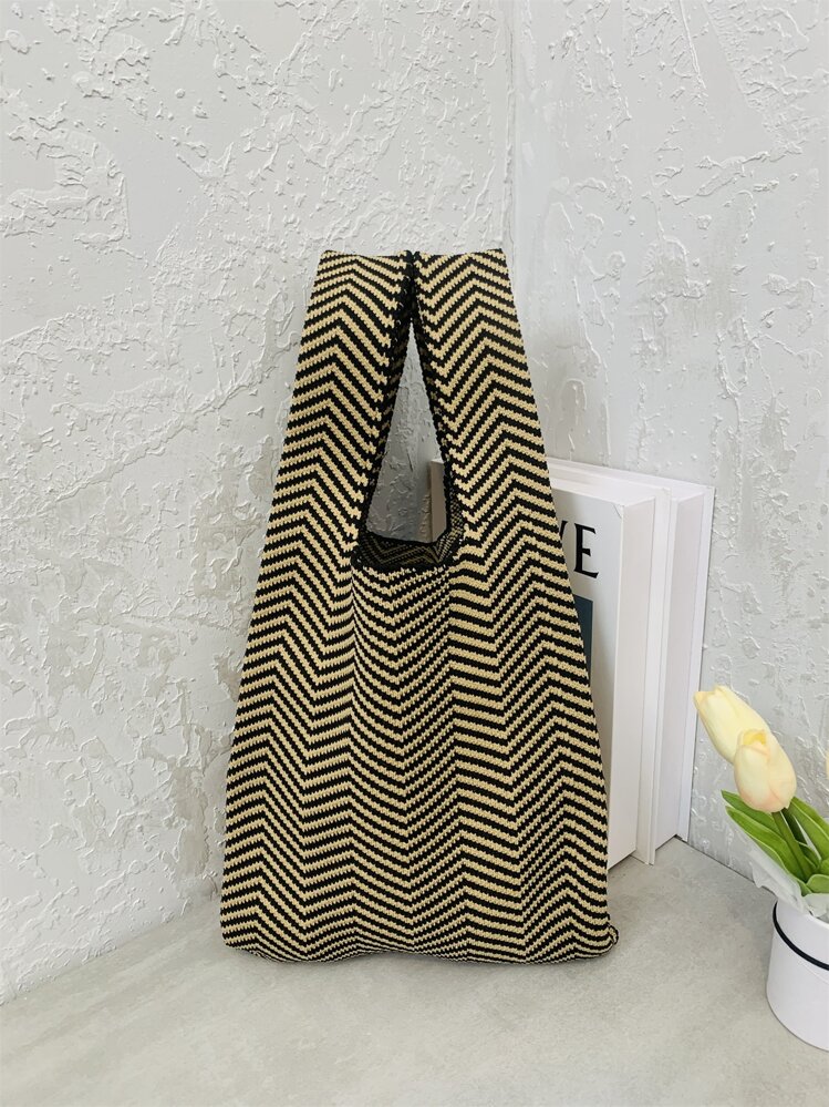 Quý cô Móc sự thêu Túi đeo vai Với Nhọn Mô hình sóng , Thích hợp Đối với Thời trang , Kỳ nghỉ Và Trường học - Nhiều màu - Xem 1