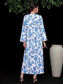 Al Najma Floral Print Tunic Dress - Multicolor - View 2