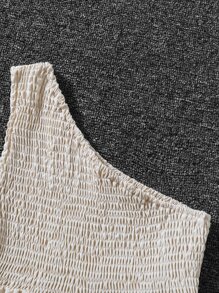 SHEIN Girls One Shoulder Ruffle Hem Dress