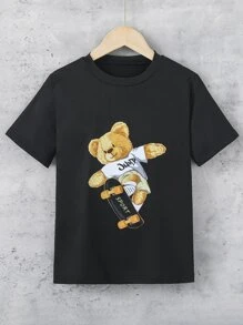 男孩小熊印花T恤
