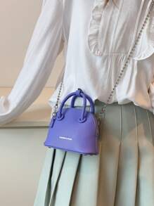 Mini Letter Detail Dome Bag