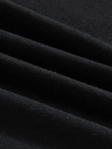 Manfinity Men Contrast Collar Half Zipper Polo Shirt - Black - View 6