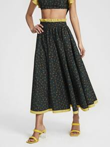 VIZLOOKS Váy nữ viền lá sen Họa tiết hoa Boho - Nhiều màu - Xem 5