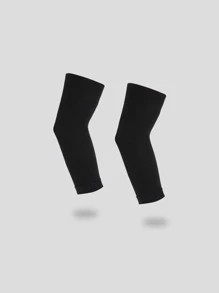 1 par de mangas de compresión deportivas para soporte y recuperación - Negro - Ver 2