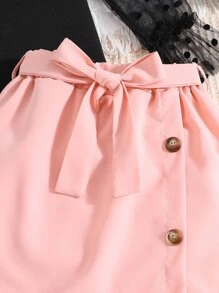 Girls Dobby Mesh Flounce Sleeve Top & Skort - Multicolor - View 3