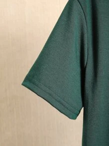 Boys Colour Block Hooded Tee & Shorts - Dark Green - View 6