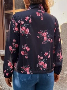 SHEIN VCAY 大碼印花夾克 - 黑色 - 查看 2