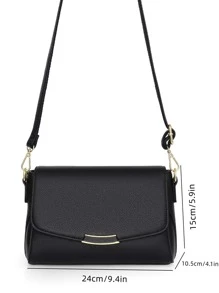 Dedoo Túi vai màu trơn Có thể điều chỉnh được Thanh lịch - màu đen - Xem 3