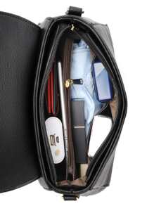 Dedoo Túi vai màu trơn Có thể điều chỉnh được Thanh lịch - màu đen - Xem 7