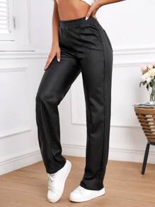 Jeans de pierna recta de talle alto - Negro - Ver 5