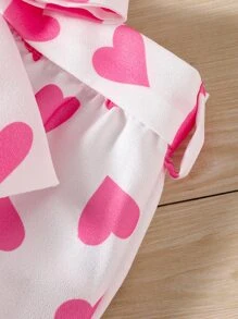 小女童荷葉邊上衣和愛心圖案附腰帶短褲 - 彩色 - 查看 6