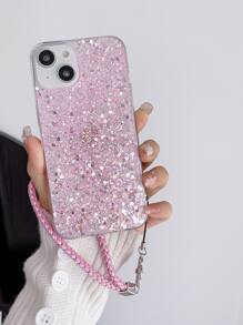 Glitter Phone Case With Lanyard - Pink - View 2