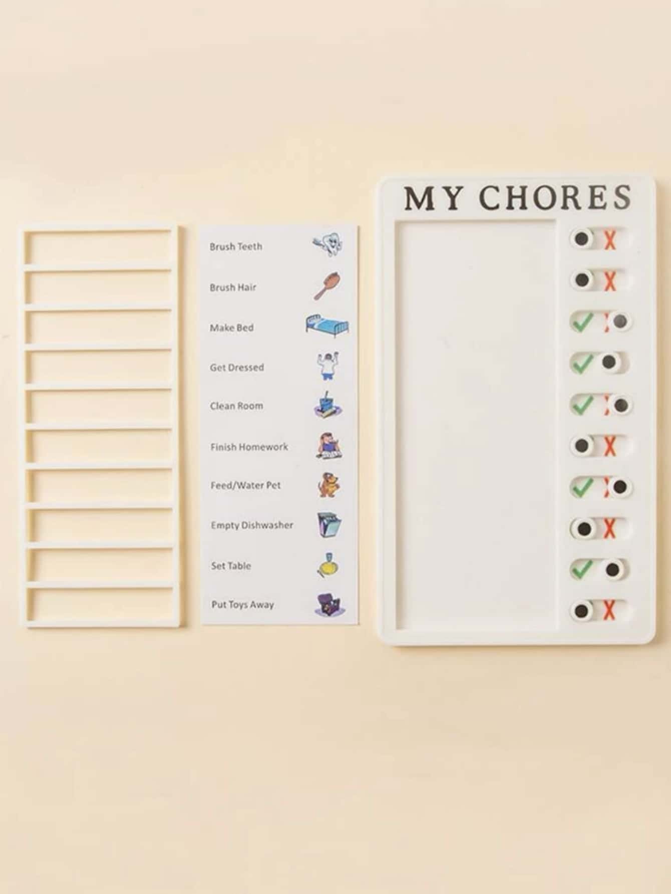 1pc Letter Graphic Plan Board - White - View 1