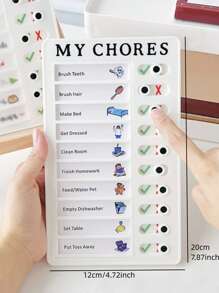 1pc Letter Graphic Plan Board - White - View 2