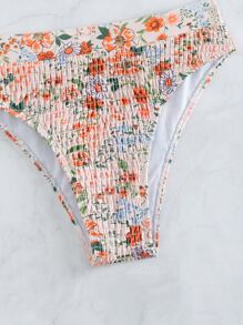 Swim Mod Floral Print Underwire Bikini Set,Summer Beach - Multicolor - View 4