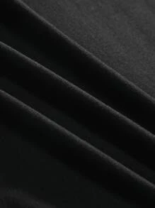 Manfinity Men Contrast Tape Side Polo Shirt - Black - View 3