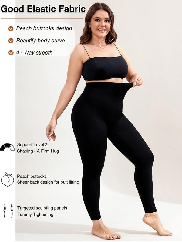 One Piece Women Plus Size High Waist Tummy Control Butt Lifting Thigh