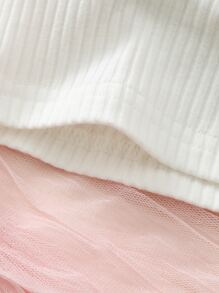 Baby Ruffle Trim Halter Top & Paper Bag Waist Shorts - Multicolor - View 4