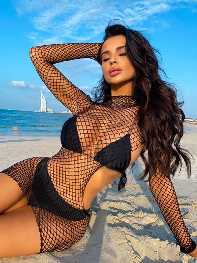 Set Cover up scavato senza bikini