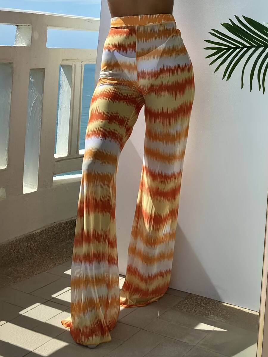 SHEIN Swim 扎染网眼罩裤，适合夏季海滩度假