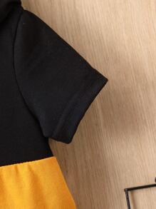 Baby Boy Letter Graphic Two Tone Hooded Tee & Shorts - Multicolor - View 6