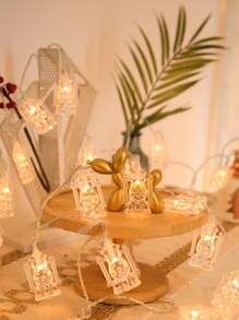1pc 10/20/30 Lights 2/3/4.5m Oil Lamp Bedroom Decor Birthday Party Indoor Atmosphere LED Lights Wedding Party Holiday Decoration Gift Small Gift Colorful Flashing String Lights Battery Powered String Lights Festival Lights - Yellow - View 4