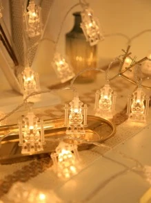 1pc 10/20/30 Lights 2/3/4.5m Oil Lamp Bedroom Decor Birthday Party Indoor Atmosphere LED Lights Wedding Party Holiday Decoration Gift Small Gift Colorful Flashing String Lights Battery Powered String Lights Festival Lights - Yellow - View 5