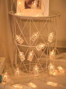 1pc 10/20/30 Lights 2/3/4.5m Oil Lamp Bedroom Decor Birthday Party Indoor Atmosphere LED Lights Wedding Party Holiday Decoration Gift Small Gift Colorful Flashing String Lights Battery Powered String Lights Festival Lights - Yellow - View 6
