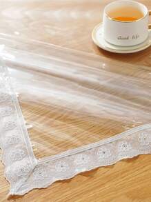 1pc Clear Waterproof Tablecloth - Clear - View 8